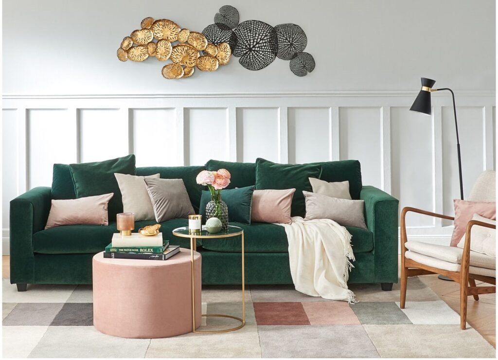 ترکیب رنگ صورتی و سبز در دکوراسیون