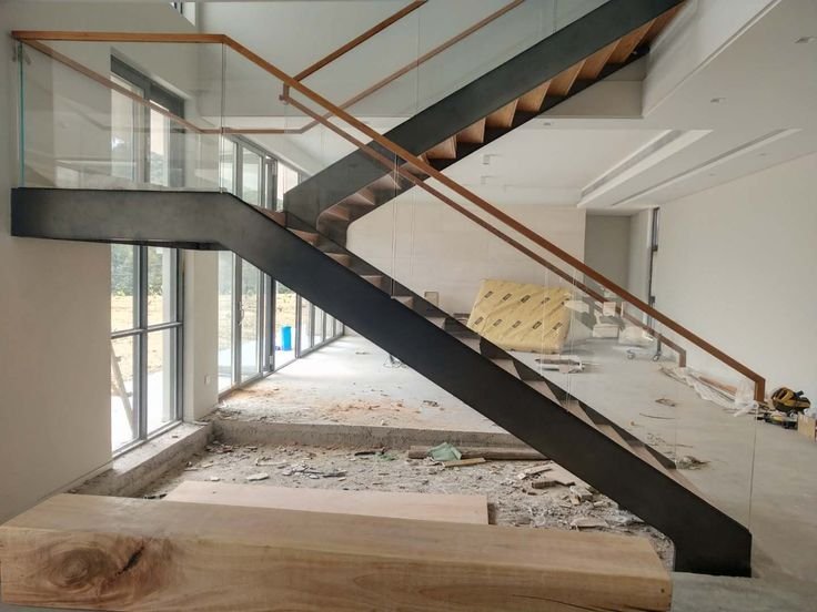 هندریل شیشه ای با چوب