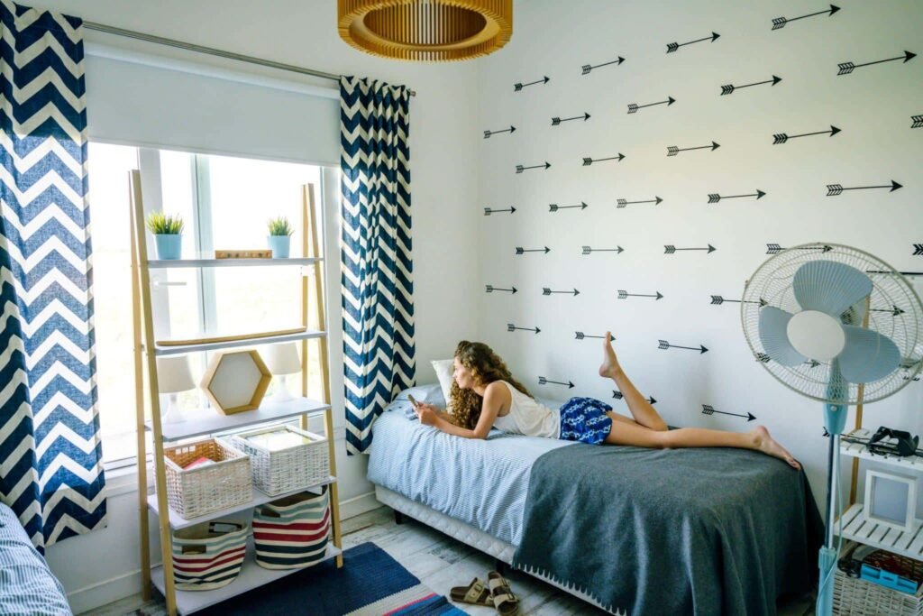 رنگ آبی برای اتاق خواب دخترانه