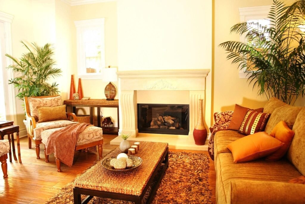 رنگ کهربایی در دکوراسیون