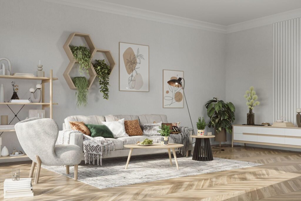 چیدمان گل طبیعی در پذیرایی