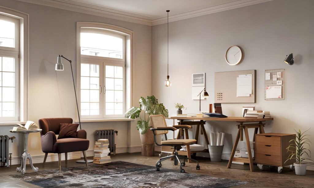 طراحی داخلی دفتر کار خانگی