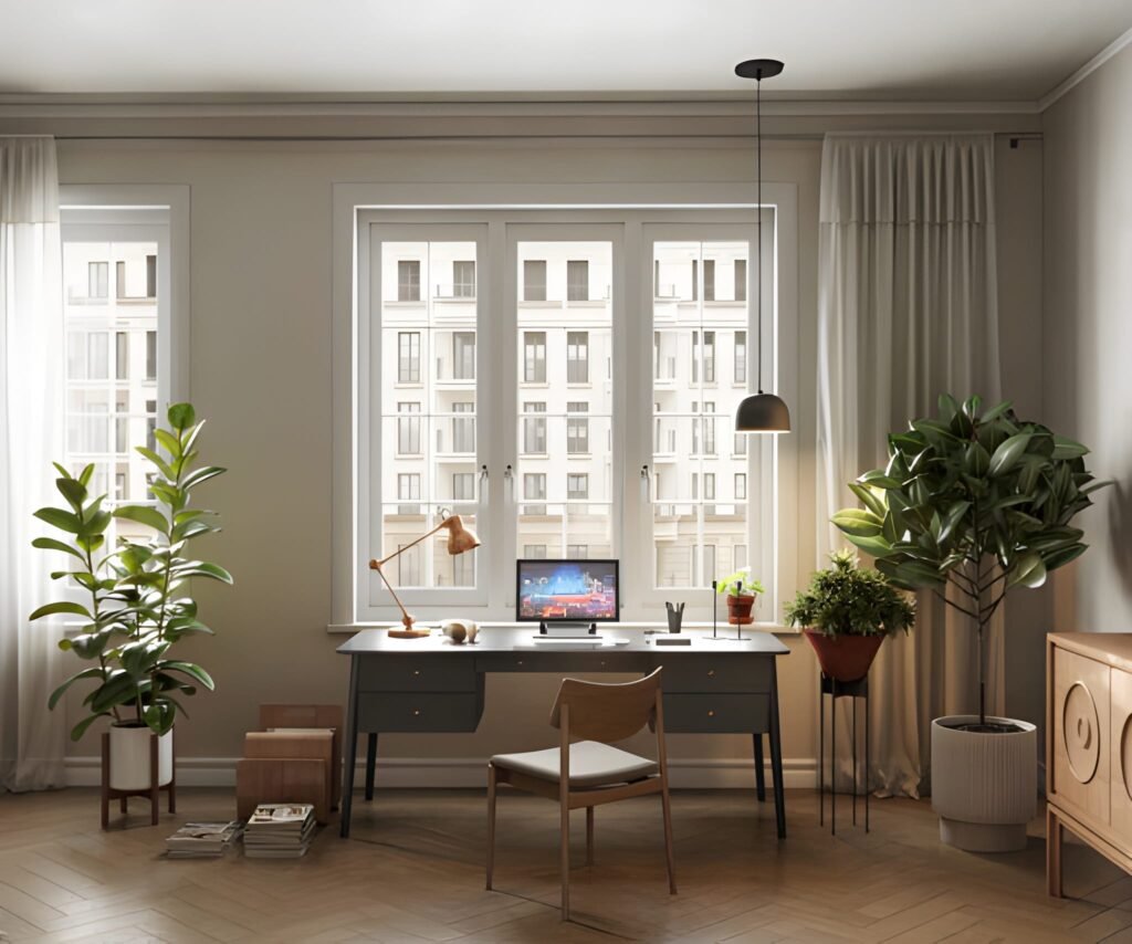 طراحی داخلی دفتر کار خانگی