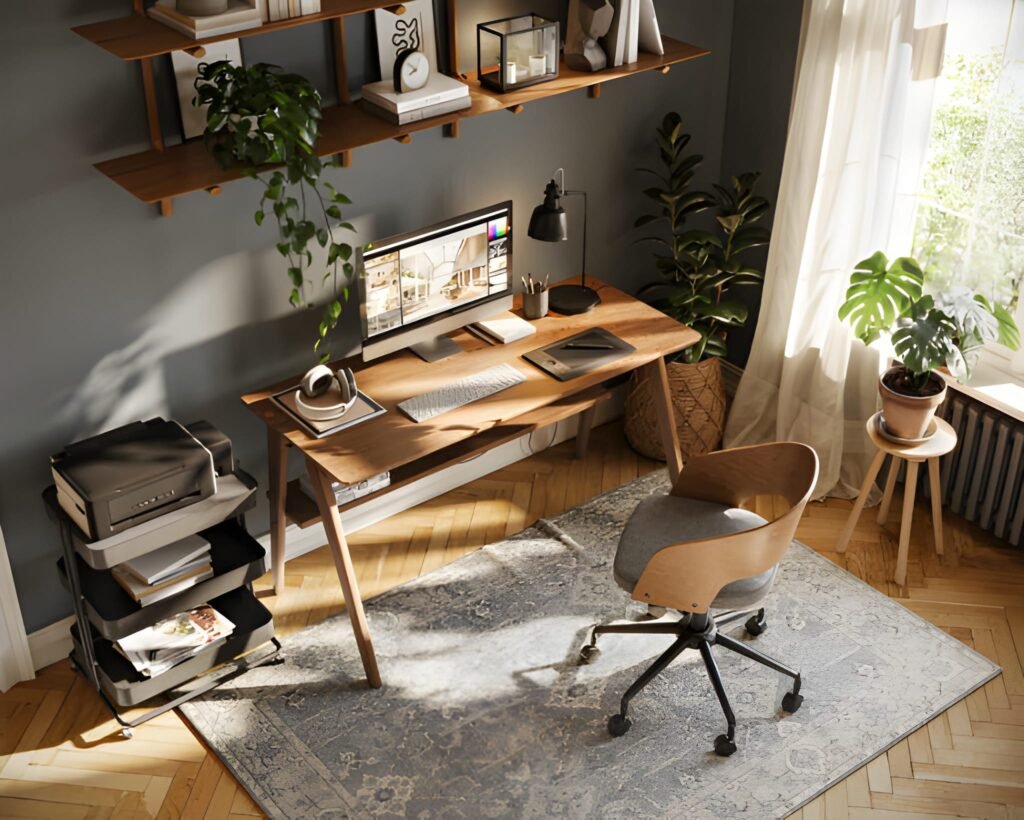 طراحی داخلی دفتر کار خانگی